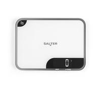 Salter 1064 WHDR Mini Max Balance de Cuisine Électronique, Design Petite Planche à Découper, Affichage Facile à Lire, Ajouter & Peser, Capacité 5KG, Mesures Liquides, Blanc/Noir 26 x 21 x 4 cm