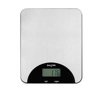Salter 1068 SSBKDR Balance de cuisine numérique - Balance de cuisson et de cuisson ultra mince, plate-forme en acier inoxydable, fonction d’ajout et de pesée, mesure de liquides, 5 kg