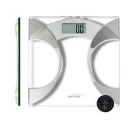 Salter 9141 WH3R Pèse Personne Numérique en Verre Ultra-Fin, Balance Impédancemètre Électronique, Mesure Poids Masse Graisseuse/Hydrique et IMC, Capacité 160KG, Mémoire 4 Utilisateurs, Gris