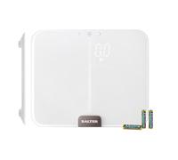 Salter 9164 WH3R Ghost Balance Impédancemètre Compact, Pèse Personne Numérique, Mesure Poids, Masse Grasse et Maigre/Masse Osseuse/IMC/MB/Muscle, Mode Athlète, Mémoire 10 Utilisateurs, Blanc