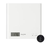 Salter 1066WHDR Balance de Cuisine Électronique, Capacité de 3 kg, 18 x 17,8 x 2,5 cm, Blanc