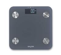 Salter Balance d’analyse corporelle numérique, 180 kg | 7 mesures dont IMC et MBR, incréments de 0,1 kg, écran rétroéclairé, activation par montée, plateforme 30 x 30 cm, 9 mémoires