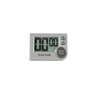 Salter Big Button minuteur-Chronomètre cuisine numérique, fonction de mémoire, signal sonore puissant, position debout avec appui, affichage à cristaux liquides transparent, lecture facile,99 m 59 s 397 Gris 17 x 13 x 2,5 cm