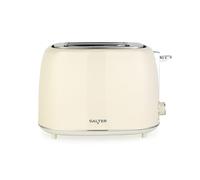 Salter Bouilloire Rétro 1,7 L Sans Fil, Ébullition Rapide 3KW, Base Rotative à 360°, Avec Filtre Anti-Calcaire Amovible, Jauge de Niveau d'Eau, Indicateur Lumineux Bleu, Crème