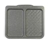 Salter BW010737G Marblestone Antiadhésif Double Plaque De Cuisson - Perforée Plaque à Four Universelle, Acier Au Carbone Plaque pâtissière à Gâteau, Sans PFOA, résistant au four jusqu'à 220 degrés