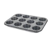 Salter BW07036BRMFOB Megastone Carbon Steel 12 Cup Muffin Pan, plateau de cuisson, étain à gâteau, revêtement antiadhésif, PFOA-Free, Four Safe, Bakeware longue durée, Strong & Durable
