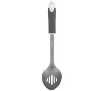 Salter Cuillère à Fentes, Ustensile de Cuisine Antiadhésif Multifonction, Design Cosmos, Idéale pour Servir et Remuer, Crochet de Suspension, Facile à Nettoyer, Noir/Gris, BW11065EU7