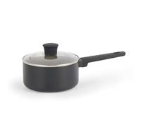 Salter BW12877EU7 Casserole En Céramique De 16cm - Antiadhésif Corps En Aluminium Recyclé, Couvercle En Verre Trempé Avec évent à Vapeur, Sans PFOA Et PFAS, Convient à L'induction, Poignée Soft Touch
