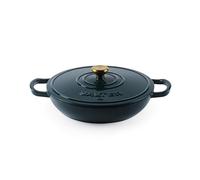 Salter Chester cocotte peu profonde en fonte - four hollandais de 30 cm, couvercle auto-arrosant, fonte, compatible au four, convient à tous les types de plaques y compris induction, 2,8 L, Sans PFAS