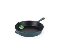 Salter Chester Poêle en fonte 26 cm, induction, four 240 °C | Poêle bords hauts, sans PFAS, finition verte, plaque au four à table, rétention chaleur fonte