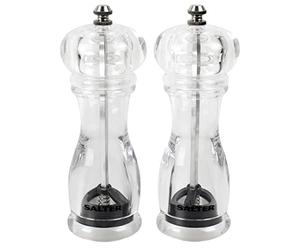 Salter CLXRUP 7606 Moulin à poivre et sel moderne en céramique dure diamant, mécanisme rotatif et meulage, moulin réglable pour moudre fin à grossier, plastique