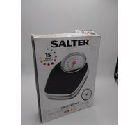Salter 195 WHKR Pèse Personne Mécanique avec Aiguille, Style Docteur, Design Retro, Balance avec Cadran Analogique Facile À Lire, Sans Pile, Capacité 150KG, peser en kg uniquement, Noir/Blanc