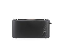 Salter Dusk Grille-Pain Longue Fente 2 Tranches - Support Chauffant, 6 Niveaux de Dorage, Fonctions Décongélation, Réchauffage, Annulation, Fentes Larges, Plateau Ramasse-Miettes, Noir Mat, 980W