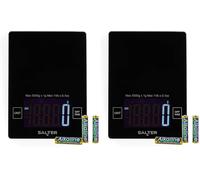 Salter Échelle de cuisine haute capacité - Capacité de 10 kg, grand écran numérique, fonction supplémentaire et poids zéro, mesures liquides, plateforme fine en verre, échelle alimentaire, échelle de