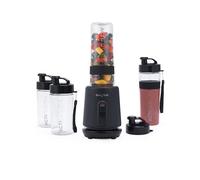 Salter EK6133MBLKS Kuro Actifusion Blender Set - Mélangeur à smoothie protéiné, 2 bouteilles de sport de 600 ml et 2 x 400 ml, sans BPA, anti-fuite, fonctionnement One Touch, lames en acier inoxydable
