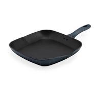 Salter Excellence Poêle à Griller 28 cm - Revêtement Antiadhésif, Aluminium Forgé Durable, Compatible Induction, Collier Thermo, Devient Rouge à Température Optimale
