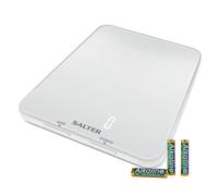 Salter Ghiost Balance de cuisine électronique digitale - Fonction Tare - Blanche - grammes, ml, onces, livres - Garantie 15 ans