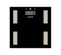 Salter 9150 BK3R Balance Personelle Impédancemètre Numérique, Pèse Personne en Verre, Capacité Max. 180KG, Grande Précision, Mesure Poids Graisse Corporelle/Hydrique et IMC, Facile à Lire, Noir