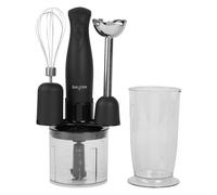 Salter Kuro EK2827BMBLK Ensemble mélangeur 3 en 1 - Fonctions fouet, mélange et hachage, lames en acier inoxydable, machine à soupe à 2 vitesses, robot culinaire sans BPA avec bol à découper de 500 ml