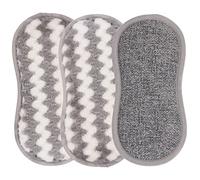 Salter LASAL73599WEU7 Tampons de nettoyage double face, collection Warm Harmony, super absorbants, lavables et réutilisables, pour récurer et astiquer, résiste à la saleté, lot de 3