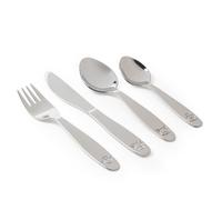 Salter Lot de 4 Couverts pour Enfants On The Farm - 1 x Couteau de Table, 1 x Fourchette de Table, 1 x Cuillère à Dessert, 1 x Cuillère à Café, Acier Inoxydable, Compatible Lave-Vaisselle, Argenté
