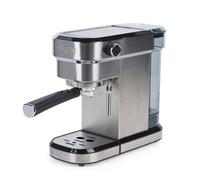 Salter Machine à expresso 20 bars, pompe italienne, acier inox | 1 ou 2 tasses, buse vapeur pour lait, réservoir amovible 1,1 L, café moulu, porte-filtre, pichet