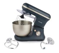Salter Marino Baking Stand Mixer - 6 Speed Kitchen Mixer With Pulse, 5L Stainless Steel Mixing Bowl, Removable Splash Guard, Whisk, Dough and Beater Attachment, 1200W, Blue/Grey