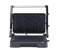 Salter Megastone Health Grill & Panini Maker - Gril électrique, plaques antiadhésives, s'ouvre à 180° pour une double cuisson, aucune huile nécessaire, plateau d'égouttement amovible, facile à