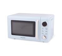 Salter Micro-ondes numérique bleu rétro - 20 L, minuterie de 60 minutes, 8 préréglages de cuisson, 5 niveaux de puissance, affichage LED, dégivrage par poids/temps, plateau tournant en verre de 27 cm