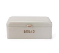 Salter Pebble Bread Bin- Poudre enduit de finition, grand récipient de stockage de pain, pain de magasin, pâtisseries et bagels, acier durable, facile à nettoyer, lettrage en laiton gaufré