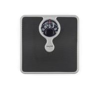 Salter Pèse-Personne Mécanique, Loupe Grossissante, Capacité 133kg, Design Élégant et Compact, Cadran Facile à Lire, Argent/Noir, Sans Pile, Pèse-Personne Robuste et Pratique à Utiliser