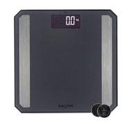 Salter Pèse-personne numérique noir mat, graisse corporelle/eau, masse musculaire, masse osseuse, BMR et IMC, écran LCD électronique, capacité de 180 kg, mémoire 8 utilisateurs, mode athlète, finition