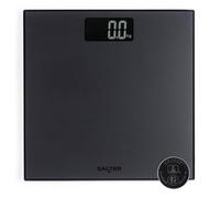 Salter pèse-personne numérique salle de bain, finition mate givrée, 180 kg | Précision 0,1 kg, écran LCD lisible, lecture instantanée par montée, plateforme noire texturée, piles incluses