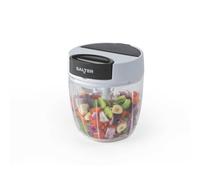 Salter Pull Chopper, hachoir manuel 900 ml à lames en acier inoxydable | Poignée à ficelle, base antidérapante, pièces amovibles, lave-vaisselle, pour légumes, herbes, noix, salades, dips, sauces
