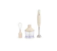 Salter Retro Mixeur 3-en-1 - Moteur Puissant 600W, 2 Vitesses, Fouet & Lames en Acier Inoxydable, Bol Hachoir de 500ml, Mixeur à Main Multifonction pour Fouetter, Mélanger & Hacher, Crème.