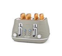 Salter Ripple Grille-pain 4 tranches - Décongeler, réchauffer, annuler, larges fentes de grille-pain, bagels/crumpets, 6 niveaux de brunissage, plateau ramasse-miettes amovible, haut levage