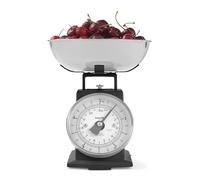 Salter SA00562BFEU12 échelle de cuisine mécanique Timeless - capacité de 5 kg, bol de 1 litres résistant au lave-vaisselle, échelle de cuisson, cadran à grand chiffre facile à lire, 22cm, noir