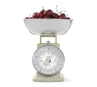 Salter SA00562CFEU12 échelle de cuisine mécanique Timeless - capacité de 5 kg, bol de 1 litres résistant au lave-vaisselle, échelle de cuisson, cadran à grand chiffre facile à lire, 22cm, crème