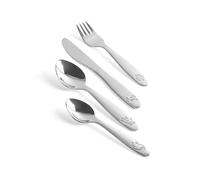 Salter Set de Couverts Enfants 12 Pièces Dinosaurs - 3 x Couteau, 3 x Fourchette, 3 x Cuillère à Dessert, 3 x Cuillère à Thé, Acier Inoxydable, Compatible Lave-Vaisselle, Argenté