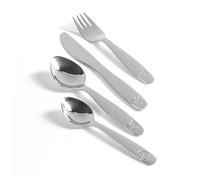 Salter Set de Couverts pour Enfants 12 pièces On The Farm - 3 x Couteau, 3 x Fourchette, 3 x Cuillère à Dessert, 3 x Cuillère à Thé, Acier Inoxydable, Passe au Lave-Vaisselle, Argenté