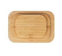Salter Simply Prep Set de Planches à Découper en Bambou - 3 pièces Durable, Finition Huile, Certifié FSC®, 28, 34 & 43 cm, Préparation/Cuisine/Service, Bords Arrondis, Sécurisé pour le Plan de Travail