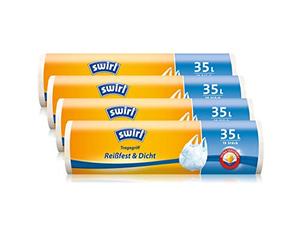 SALTER Swirl Lot de 4 Sacs de Rangement Anti-bactérien Blanc, Transparent, 35 Liter (65 x 53 cm)