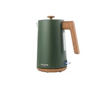 Salter Toronto Bouilloire 1,7 L - Ébullition rapide 3 kW, filtre à calcaire, indicateur de niveau d'eau, base à 360°, accents en bois, sans fil, capteur d'ébullition à sec et arrêt automatique