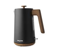 Salter Toronto Bouilloire 1,7 L, ébullition rapide 3000 W, noir mat | Socle 360° sans fil, niveau d’eau, filtre anticalcaire amovible, sécurité manque d’eau, arrêt auto, effet bois