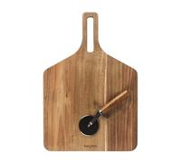 Salter Toronto Planche à pizza 12” et set de coupe - Planche à servir la pizza réversible en bois d’acacia certifié FSC®, avec roulette assortie, design durable, garantie 3 ans