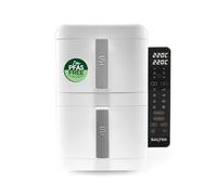 Salter VertiCook Ultra Friteuse Empilable - Cuisson Verticale, 9L, 2 x 4.5L Paniers et Grilles, 9 Fonctions, Plateau de Grill Sans PFAS, Économie d'Espace, 60-230°C, Minuterie de 60 minutes, 2400W