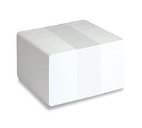 Salto Lot de 50 cartes vierges en PVC pour impression directe - Carte d'identité, d'abonnement, d'affaires, d'hôtel et d'étudiant - Compatible avec les imprimantes de cartes d'identité - Format de