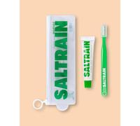 Saltrain Mini-trousse de voyage pour l’hygiène bucco-dentaire Travel Kit Green Edition - 30 g, 1 pc