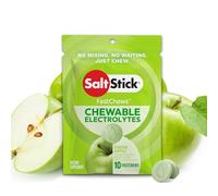 SaltStick Fastchews Lot de 10 comprimés de rechange pour réhydratation, récupération d'exercice, athlètes jeunes et adultes, randonnée et récupération sportive, 1 paquet de 10 comprimés (pomme verte)