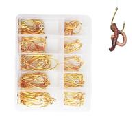 Saltwater Fishing Hooks - Bait Holder Fishing Hooks of 10 Sizes, for Rivers Lakes and Oceans to Eat Bass Pike Salmon Musky Fish Walleye Carp Herring